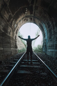 Low angle view of escalator
