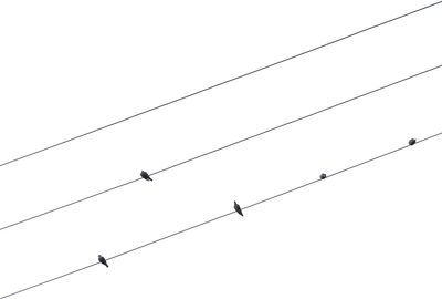 Low angle view of power lines against clear sky