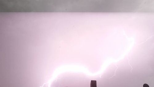 Lightning in sky