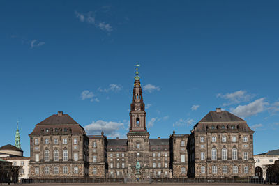 Low angle view of buildings against sky