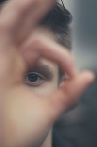 Close-up portrait of woman