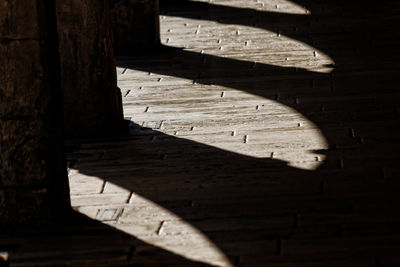 Close-up of shadow on wood