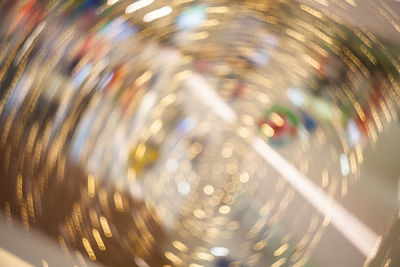 Defocused image of illuminated lights