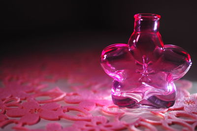 Close-up of glass against black background