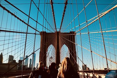 Panoramic view of suspension bridge