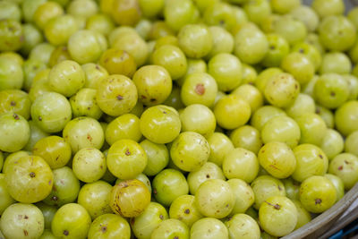 Full frame shot of green fruits