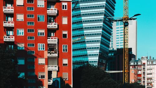 Low angle view of buildings against sky