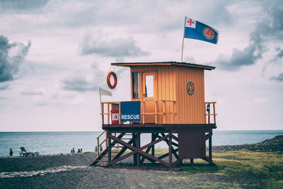 Lifeguard hut at beach