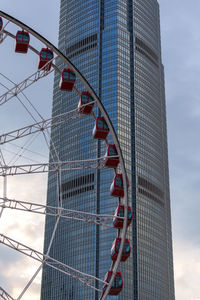 Low angle view of skyscrapers against sky