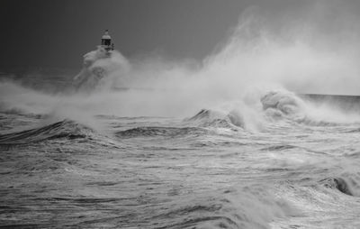 Storm over tynemouth pier