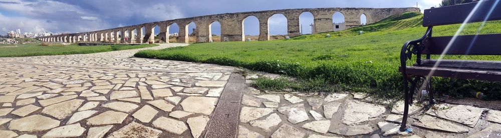 View of old ruins against sky