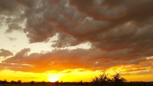 Cloudy sky at sunset