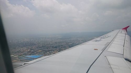 Aerial view of clouds over landscape