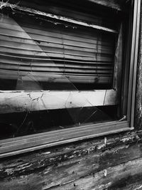 Close-up of window of building