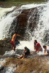 People enjoying in river