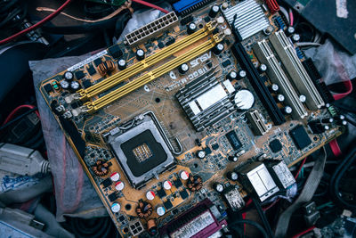 Full frame shot of mother board