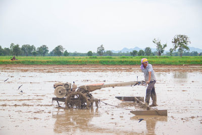 Man working in farm