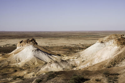 Scenic view of landscape against clear sky