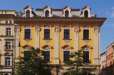 Low angle view of old building against sky