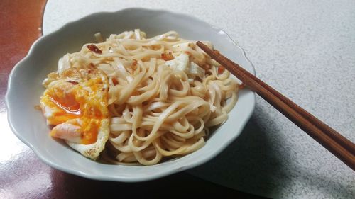 Close-up of served food