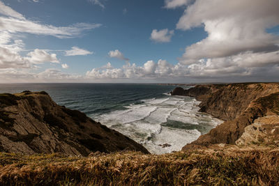 Scenic view of sea against sky