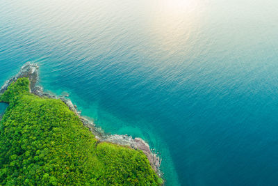 High angle view of sea shore