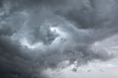 Low angle view of storm clouds in sky