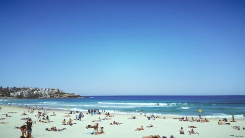 People enjoying at beach