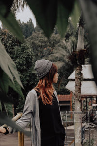 Young woman looking at camera