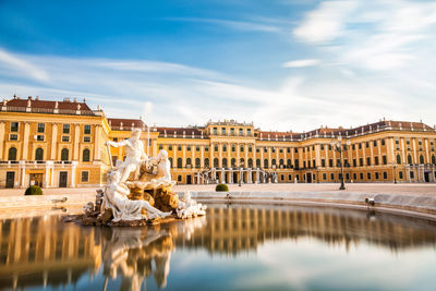 View of fountain in front of building