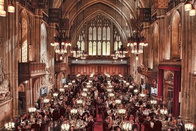Panoramic view of church