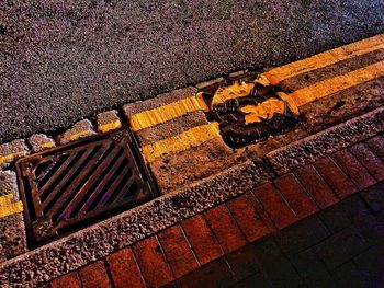 High angle view of road