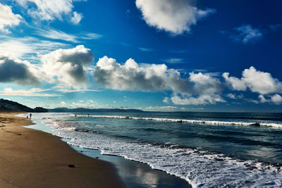 Panoramic view of beach against sky