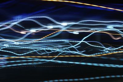 Close-up of light trails