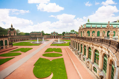 View of historical building against cloudy sky