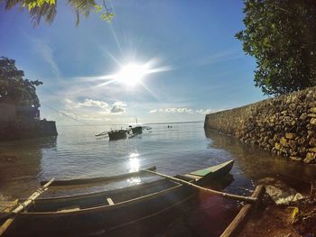 Scenic view of sea during sunset