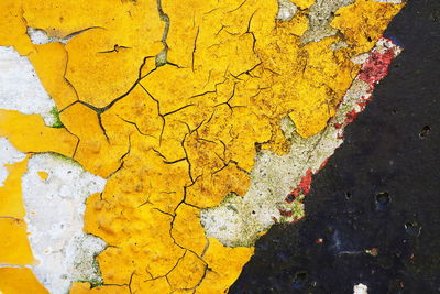 Full frame shot of cracked wall