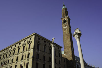 Low angle view of building against clear sky