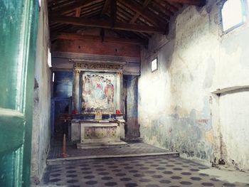 Interior of abandoned building