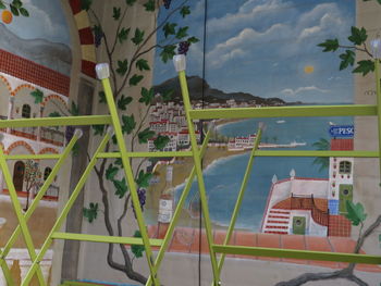 Digital composite image of building with reflection