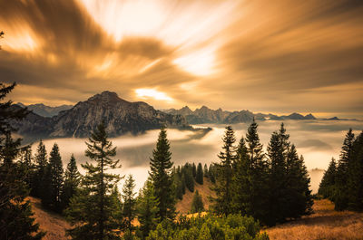 Long exposure from the top of a mountain