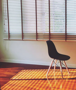 Empty chairs and table at home