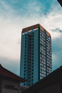 Low angle view of modern building against sky