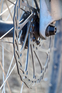 Close-up of bicycle wheel