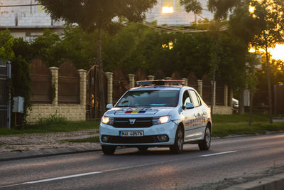 Car on street in city