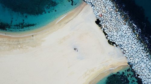 High angle view of beach