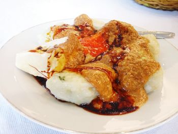 Close-up of food in plate