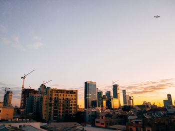 Cityscape at sunset