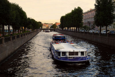 View of canal in city