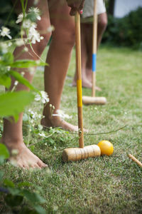 Playing croquet, sweden
